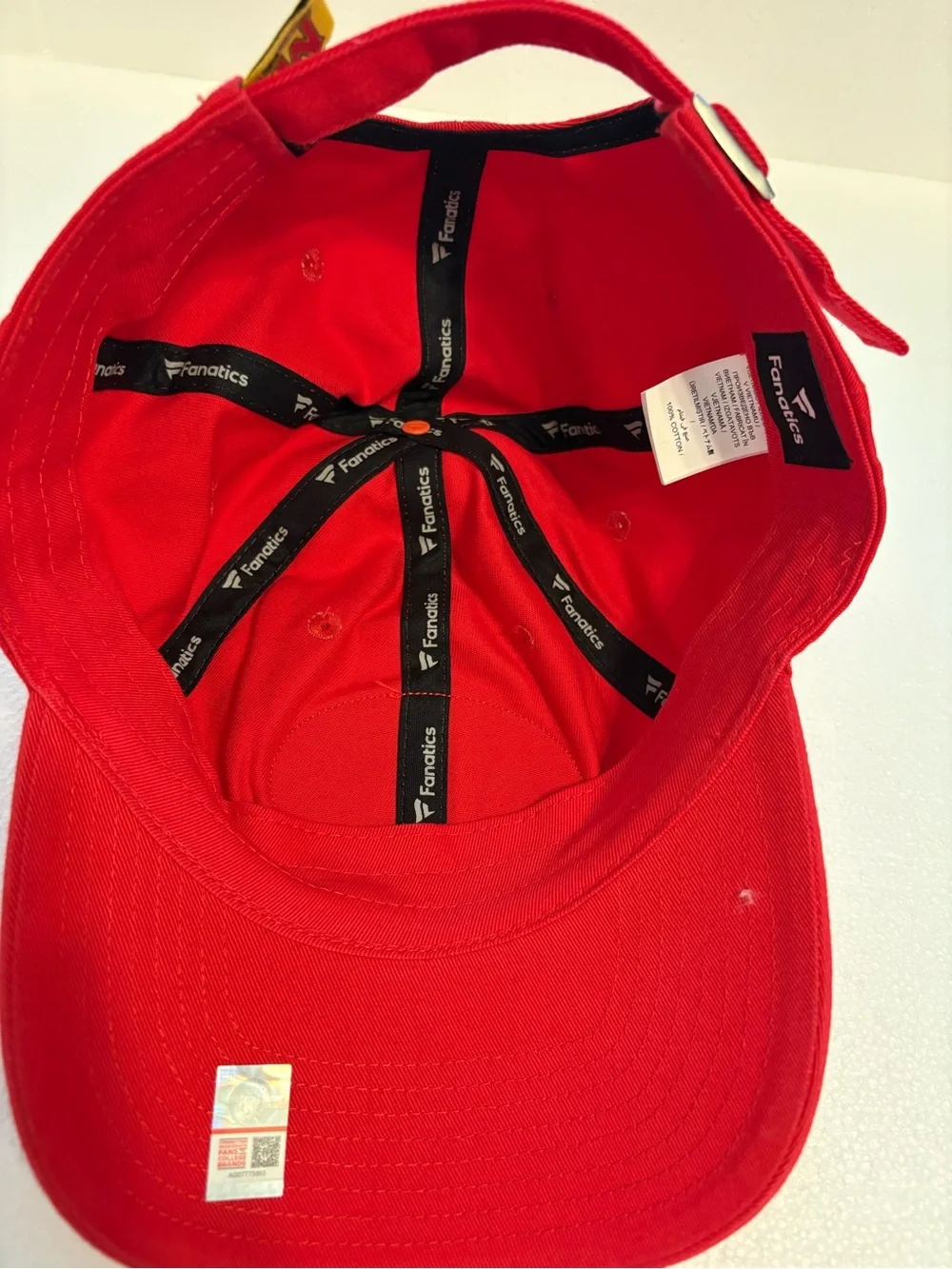 Fanatics University of Maryland Red and Yellow Baseball Cap